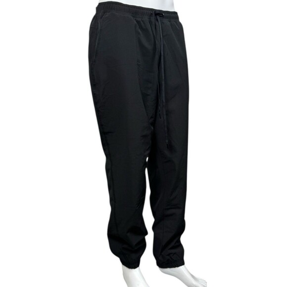 Gerry Jogger Windbreaker Pants Womans Large Black Fleeced Lined Active Hike New - Picture 1 of 11